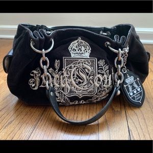 Juicy Couture Black Velour Handbag
